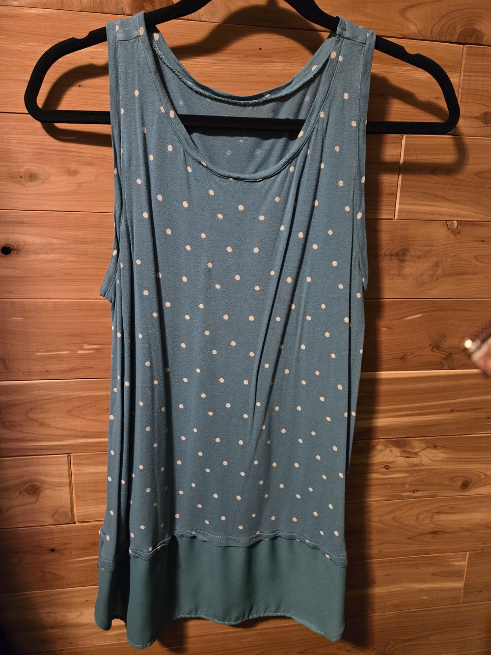 LOFT Teal Polka Dot Sleeveless Tunic